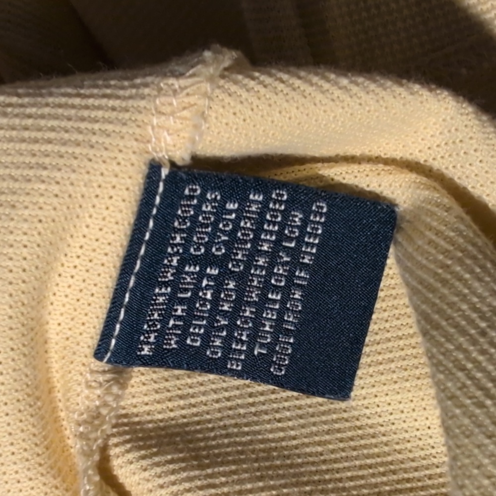 Men's Vintage Y2K Penguin Grand Slam Yellow Golf Polo Top Size Large - Picture 7 of 7